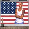 Amerikanischer Rap-Gott Hip-Hop-Musikflagge Eminem Wandteppiche Wandbehang Meme-Wandteppich Kunst Ästhetische Raumdekoration Schlafzimmer-Wandbehänge