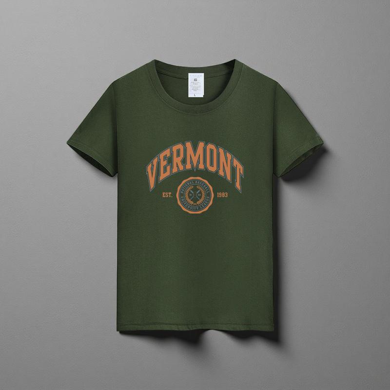 Sommer Neues Unisex Vielseitiges Reines Baumwoll-T-Shirt Modisches Lässiges Rundhals-Oberteil Atmungsaktives Locker Sitzendes Bedrucktes Kurzarmhemd