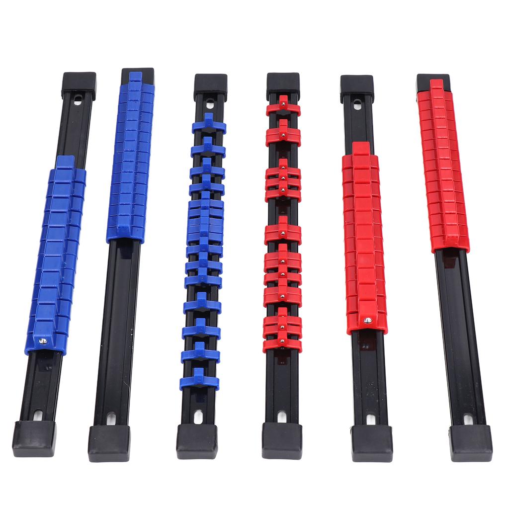 6 st Hylsverktygsorganisatorbricka Multifunktionell ABS 1/4in 3/8in 1/2in Bilreparationsverktyg