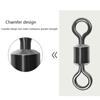 50pcs Durable Rolling Heavy Duty Barrel Ball Bearing Connector Swivel Solid Ring Fishing Tool