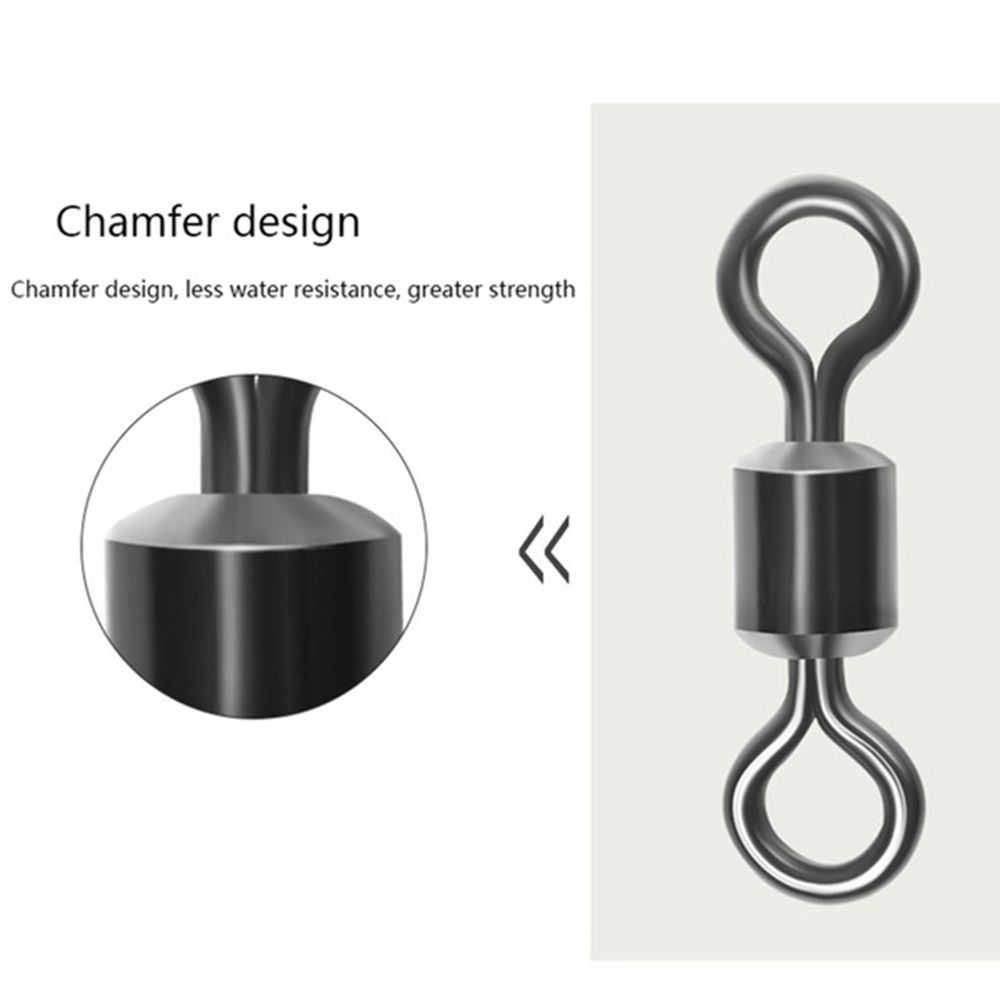 Steel Durable Accessories Rolling Heavy Duty Ball Bearing Swivel Solid Ring Connector Fishing Tool