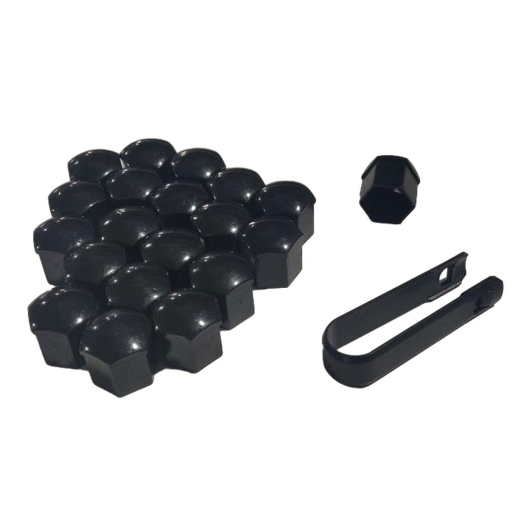 

20 шт. Колпачки на колесные гайки автомобиля Износостойкие Водонепроницаемые Крышки винтов ступицы автомобиля Резьбовая конструкция Пыленепроницаемые Экономящие время с зажимом 19mm