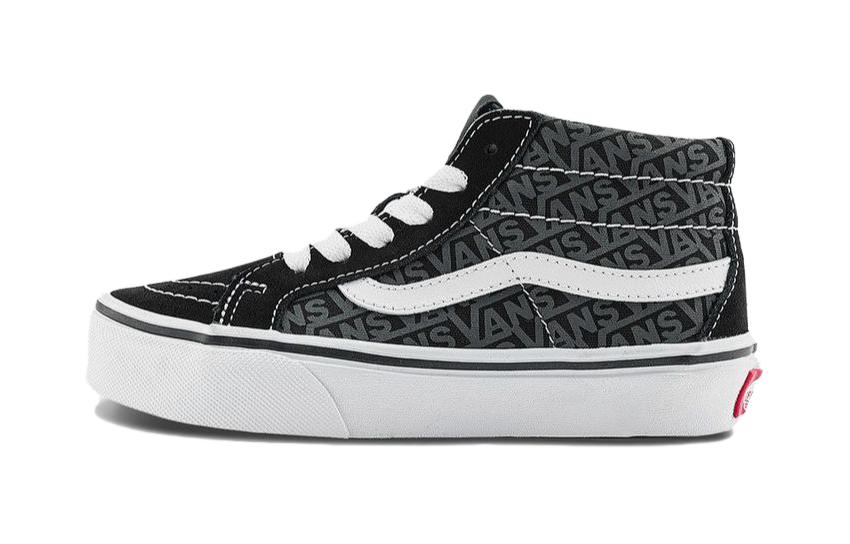 Vans SK8 Амортизация Устойчивая к истиранию Амортизация, Устойчивая к износу Полуботинки Детские скейтбордические кроссовки Черный Серый VN000BVP6BT 30.5