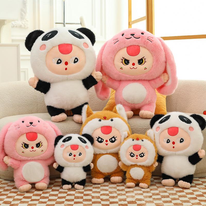 Plush Baby Three Toy Rabbit Animals Stuffed Doll Cartoon Decoration Kids Gift