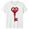 Heart Key Love Symbol Unisexs TShirt Unisexs Tee Graphic Unisex Top