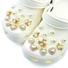24PCS Summer Fashion Shoe Charms Set Accessories for Clogs Shoe Buckle Pearl Diamond Flower DIY Shoes Decorations