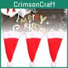 Premium Christmas Decoration Mini Santa Hat Plush Fork And Knife Set In-stock For Wholesale