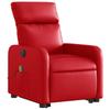 Electric Recliner Chair with Lift Function Red Faux Leather