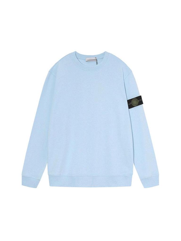 Unisex Klassisk Enfärgad Logga Huvtröja - Höst/Vinter Rund Hals Lång Ärm