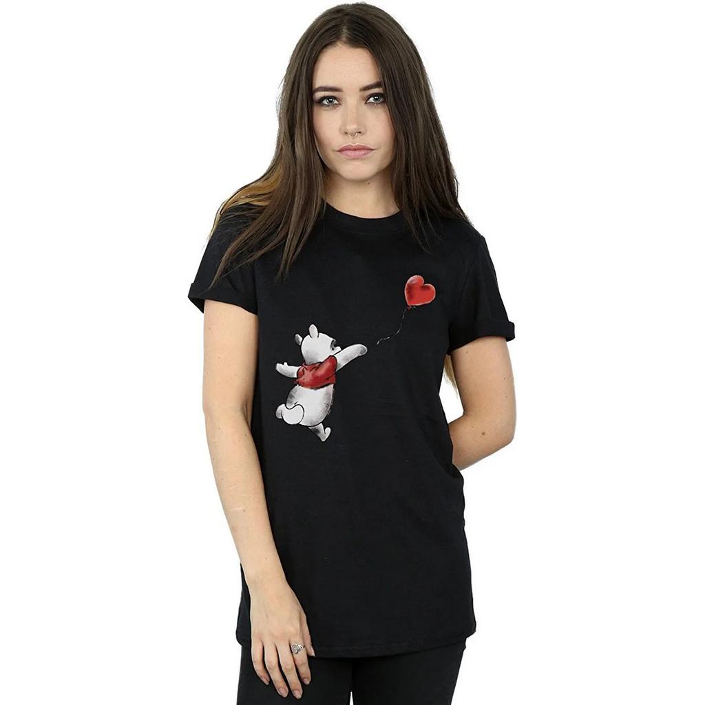Winnie the Pooh Womens/Ladies Balloons Cotton Boyfriend T-Shirt
