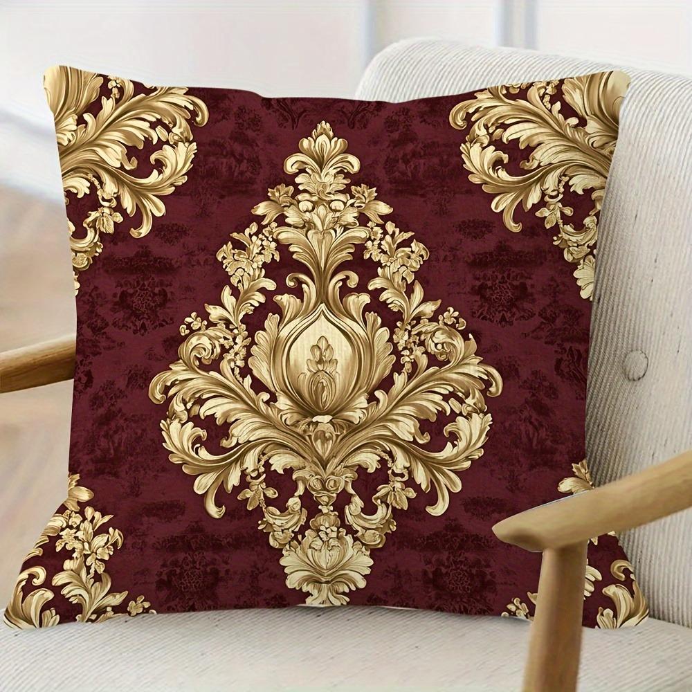 

1 elegant single-sided red and gold pillowcase 40x40cm/16x16inch