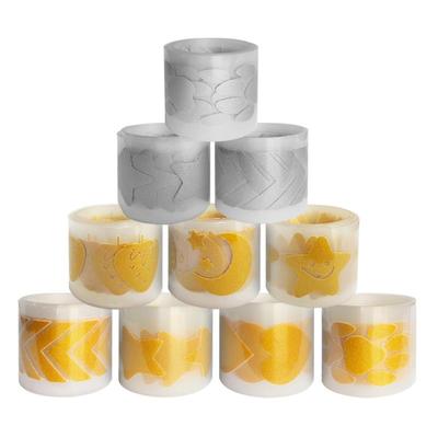 Zlatá Stříbrná Bílá Nažehlovací páska Tepelný lis Aplikované samolepky na oblečení Parches Ropa Diy Nášivky pro panenky na oblečení Tašky