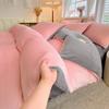 Nouvelle Housse de Couette Couleur Unie Haute Grammage Velours Laitier Article Unique Épaisse Chaude Polaire Grande Taille Literie Lit Double
