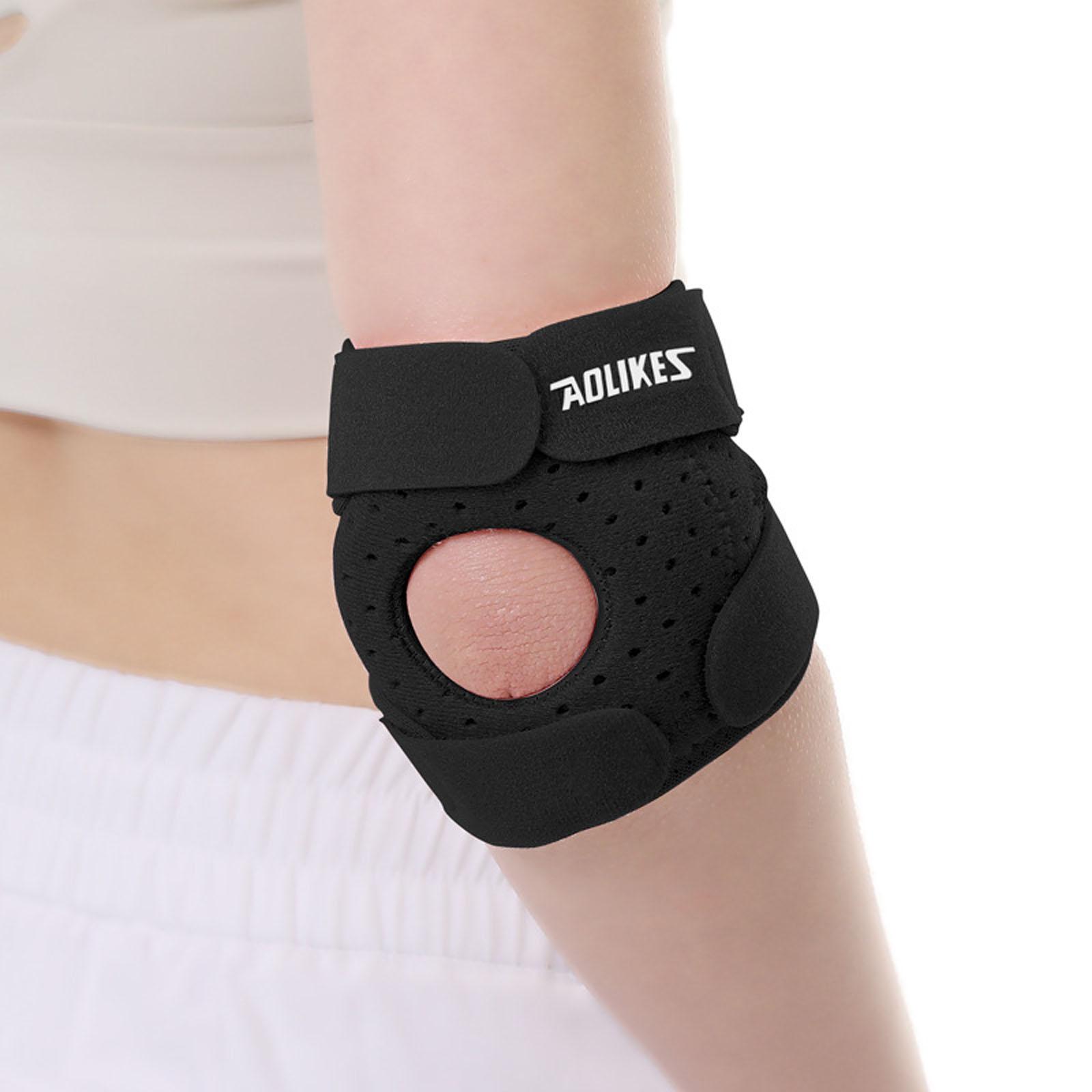 

Sports Elbow Brace for Basketball, Badminton, Tennis, Fitness, Dance, Compression and Absorption Elbow Guard for Adults One Size