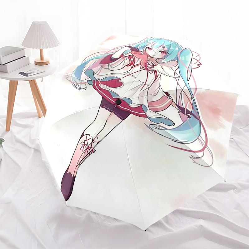1pc Anime Character Inspired Automatic Opening Folding Umbrella with 8 Bone Iron Frame - Perfect for Fans, Travelers, and Daily Use.U074