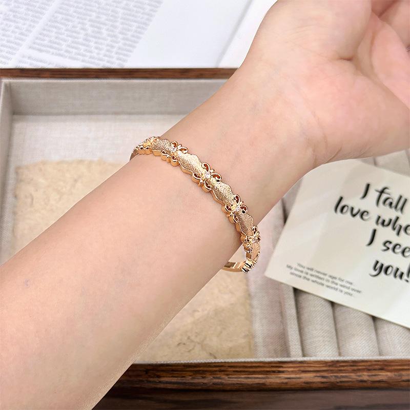 Французский элегантный ретро-текстура полный круг точечный бриллиант ирис браслет средний антикварный высококачественный дизайн браслет