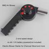 Small Electric BBQ Blower Fan with Variable Speed Controllers Barbecue Cooking Fan Air Blower for Camping