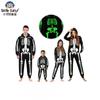 Halloween Glow-in-the-Dark Skeleton Print Hooded Long Sleeve Romper Kids Unisex Winter Pajamas