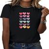 Spot Damen Sommer T-Shirt Bedruckt Mode Lässig Süß Kurzarm Damen Augen Aufdruck Kurzarm T-Shirt