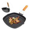 Folding Handle Frying Pan Nonstick Grilling Skillet Steak Special Pan Grill Pan  Camping/Household