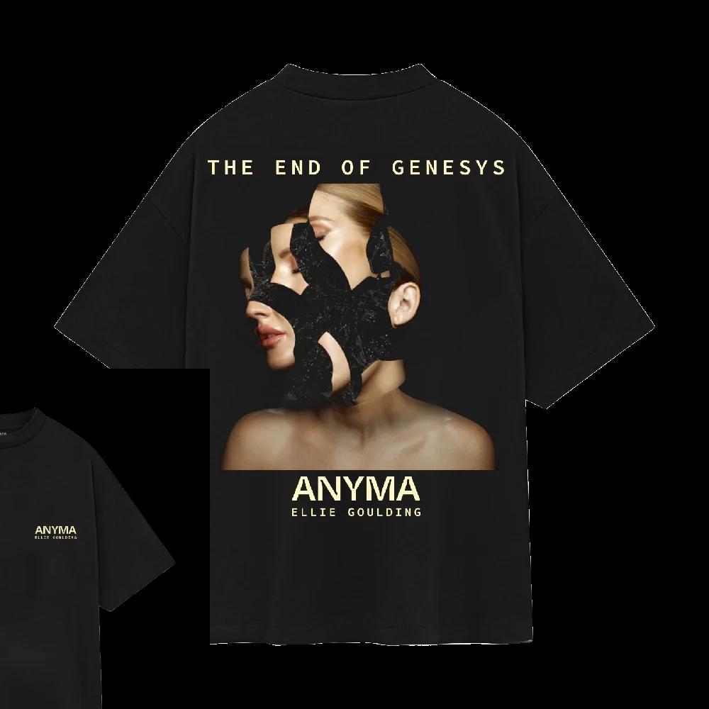 Anyma ADAM X T-Shirt Herren T-Shirts Rundhals Schweißabsorbierend Lässig Sportlich 100% Baumwolle Locker Unisex Tee Übergroß Grafik-T-Shirts