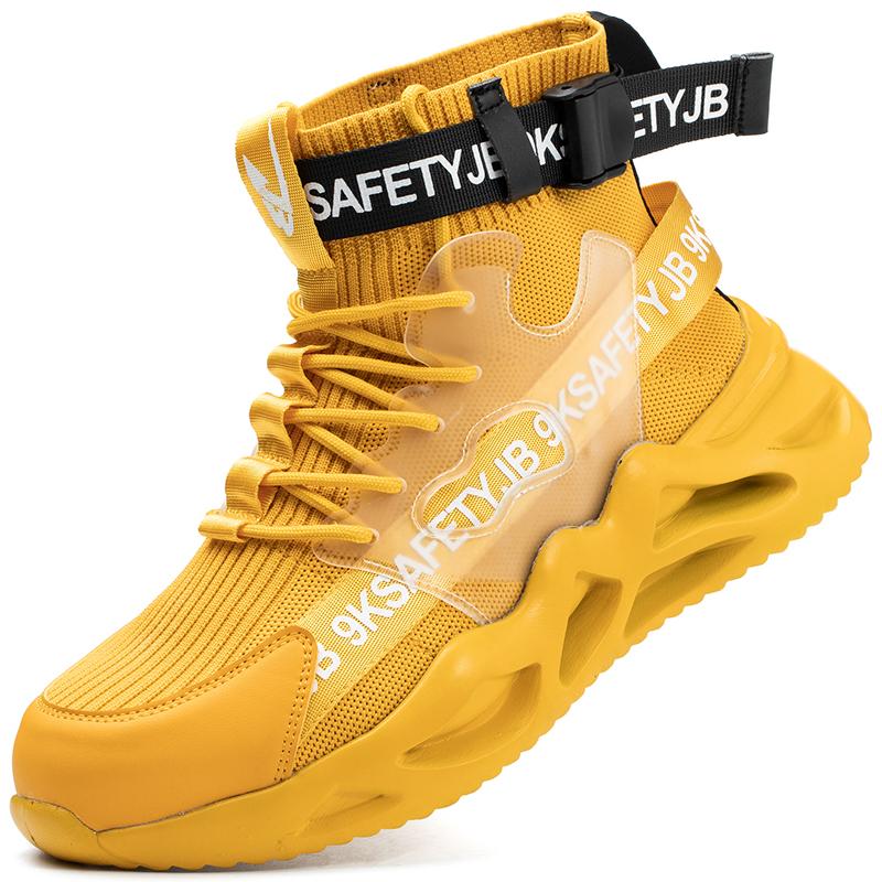Men Safety Boots Steel Toe Shoes Anti-smash Puncture-Proof Work Shoes Sneakers Indestructible Construction Protective Work Boots