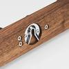 Bathroom Towel Bar with 2 Hooks Wood White Black Aluminum Wall Mount Kitchen Bathroom Towel Holder Storage Organizer Hang Shelf