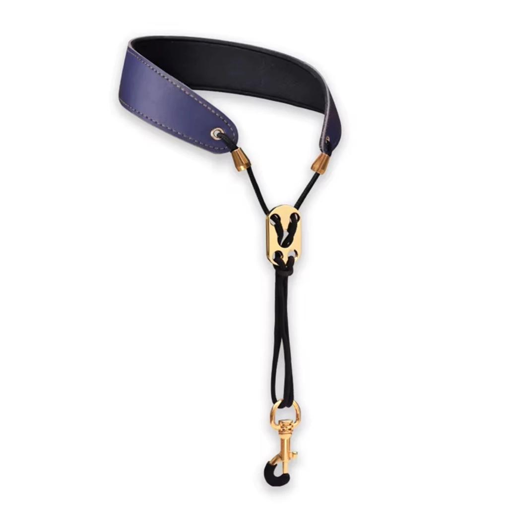 Leather Saxophone Strap Saxophone Lanyard Neck Strap Protection Neck for Soprano Tenor Alto Baritone Sax Musical Instrument