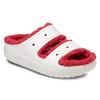 Crocs Classic Cozzzy Sandal Holiday Sweater Women's White