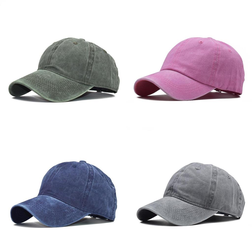 Adult Adjustable Pure Cotton Baseball Cap European Style Satin Weaving Denim Cap