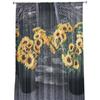Sonnenblume Blumentopf Fensterbehandlung Tüll Moderne Transparente Vorhänge für Küche Wohnzimmer Schlafzimmer Vorhänge Dekoration