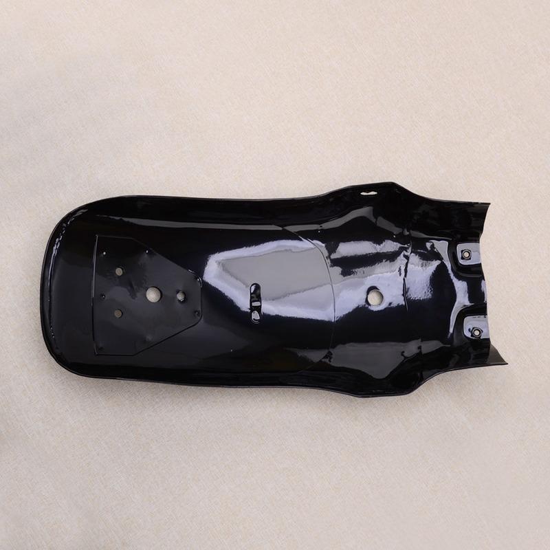 Black Rear Fender Mudguard Splash Guard Wheel Cover Longer Extended Motorcycle Universal
