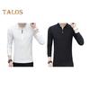 Vår Høst Skjorte Herre Langermet Halv Glidelås Slim Fit Stand Krage Pure Farge Mid Length Pullover Daglig slitasje Business Office Topp