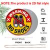 2D Flat, 1pc Round Warning No Shoes Aluminum Hanging Sign, Retro Red Yellow Remove Shoes Metal Wall Decor, Waterproof Door Sign for Home, Entryway