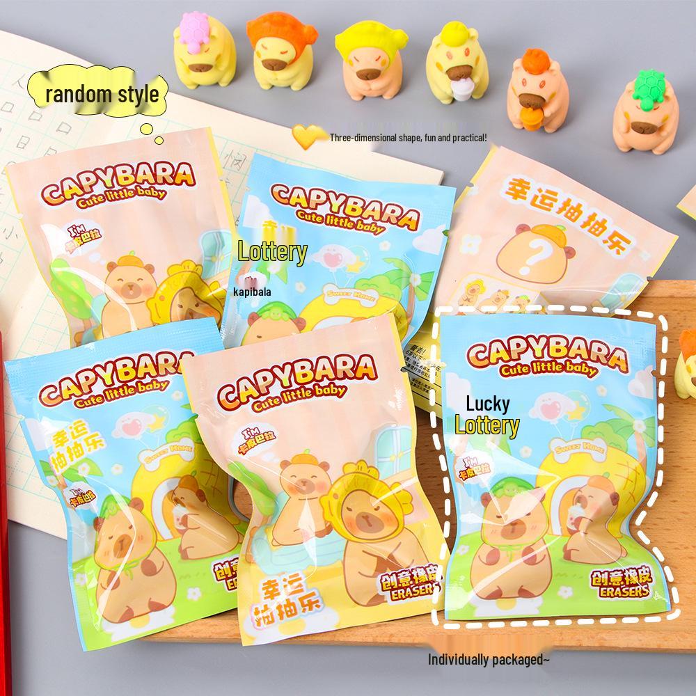 Capybara Surprise Blind Bag - Cute, Clean-Erasing Student Stationery Gift