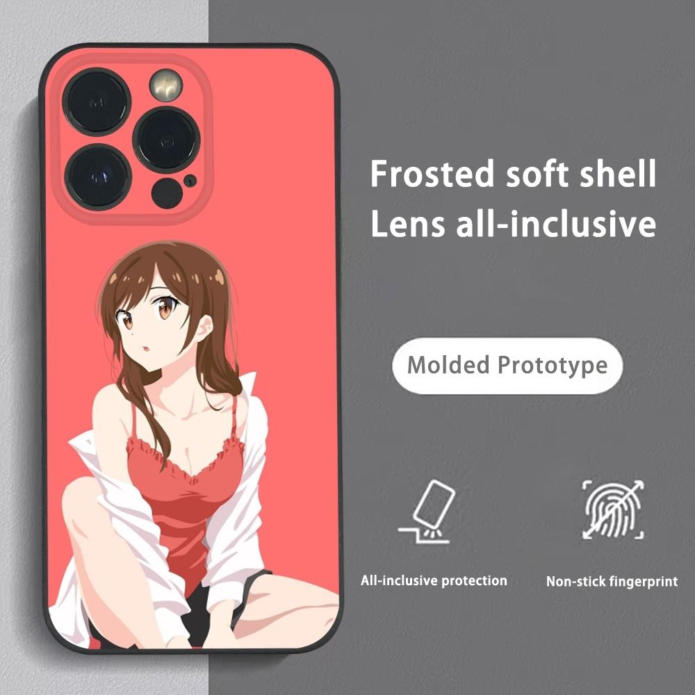 Anime Chizuru M-Mizuhara Phone Case For iPhone 16 15 14 13 Pro Max Plus Mini Frosted Soft Shell Funda Shockproof Cases