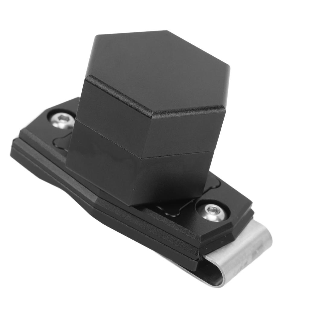 Hexagonal Pool Cue Chalk Box with Magnetic Clip 6063 Aluminum Black Lightweight Magnetic Portable Billiard Chalk Case for Billiard Cue