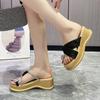 Fashion 2025Women Slipper Pineapple Pearl Flat Toe Bohemian Summer Beach Sandals Ladies Shoes Plus Size Mujer