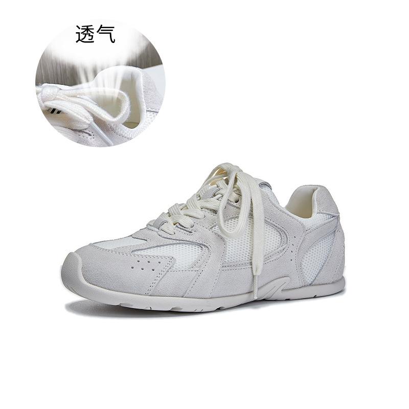 

Туфли Forrest Gump из натуральной кожи женские весна-лето 2025 года новые модные спортивные туфли на плоской подошве женские дышащие туфли для папы женские повседневные 35 белый