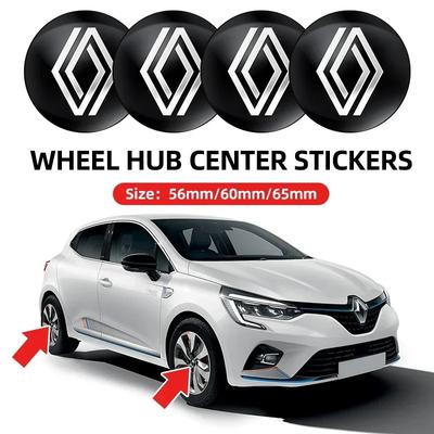56mm 60mm 65mm Auto Wielnaaf Centerkap Logo Sticker Voor Renault Clio 4 Megane 2 3 Captur Trafic Koleos Kadjar Grand Logan RS