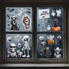 3D Halloween Cling Stickers Skull Ghost Witch for Window Door Party Home Decoration