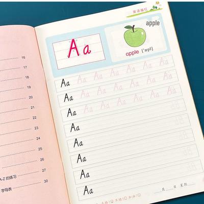 Englisches Schreibübungsbuch für Kinder: Groß- und Kleinbuchstaben für Kindergarten & Anfänger