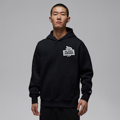 Jordan Sweatshirts Men's Black Hooded Moderate