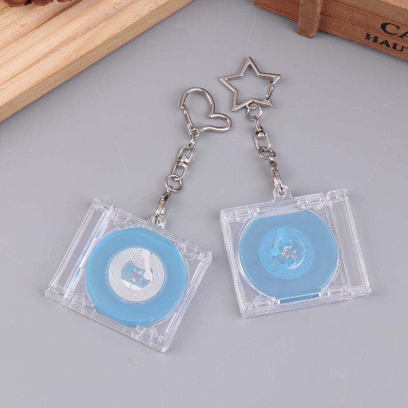 1 Set Mini NFC-Funktionale CD-Disc-Player-Form Hülle Schlüsselanhänger Peripherie Gedenkalbum Schlüsselhalter Für DIY Rucksack Anhänger