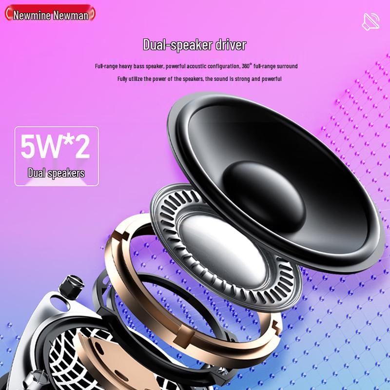 Newman BT70 Portable Bluetooth Speaker with Dazzling Light Effects CN plug (adapter included)