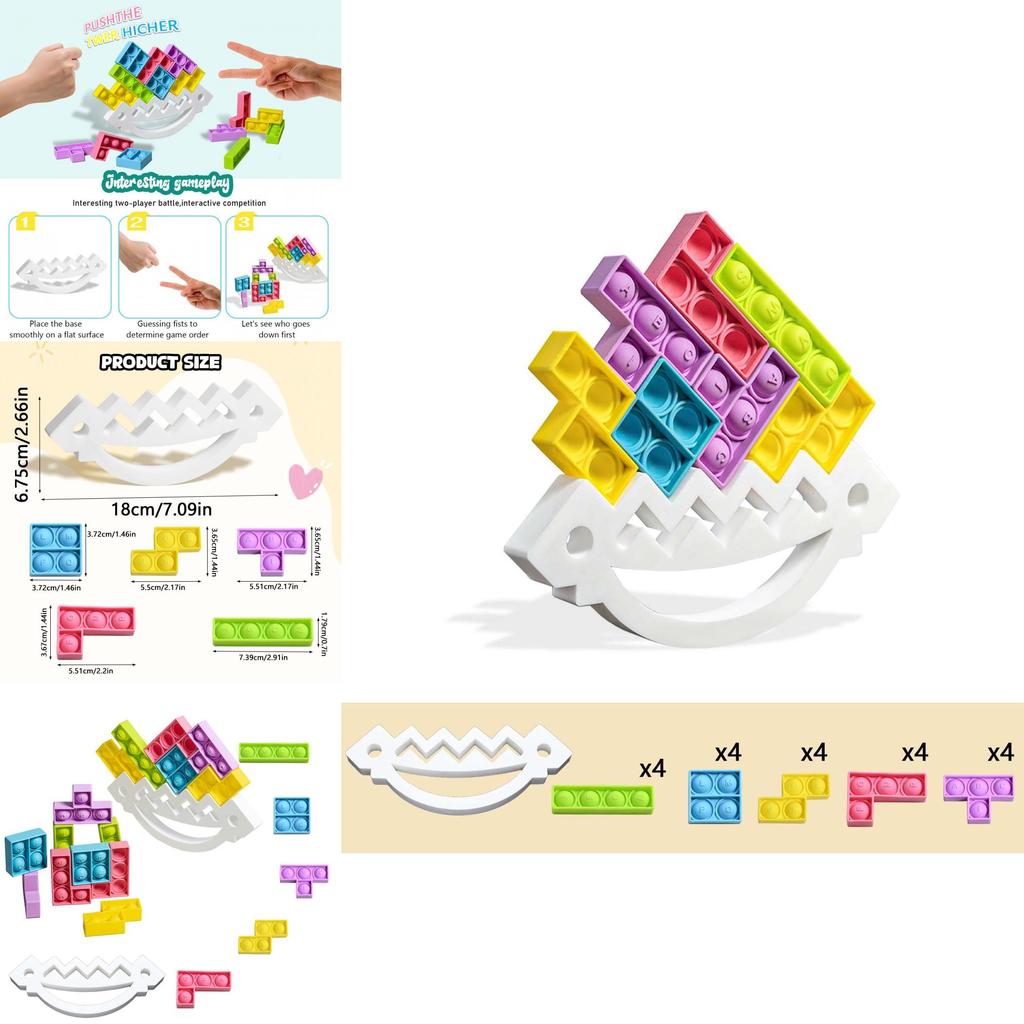 Silicone Kids Stacking Blocks With Balance Fun For Parentchild Play