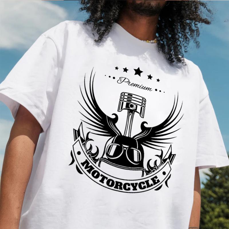 Motorcycle Club Emblem Racing Biker Tshirt 100 Cotton ONeck T Shirt Short Sleeve Casual Mens Tshirt Top Tees 4XL
