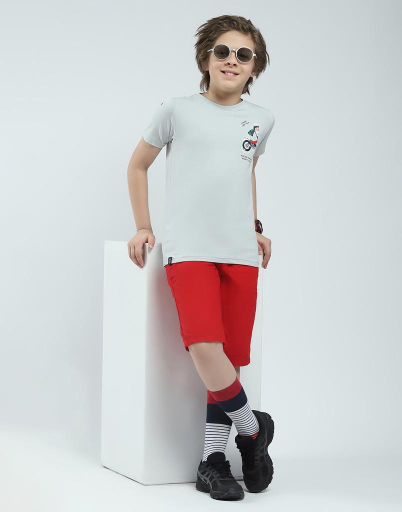Monte Carlo Boy's Regular Fit Printed Half Sleeve T-Shirt