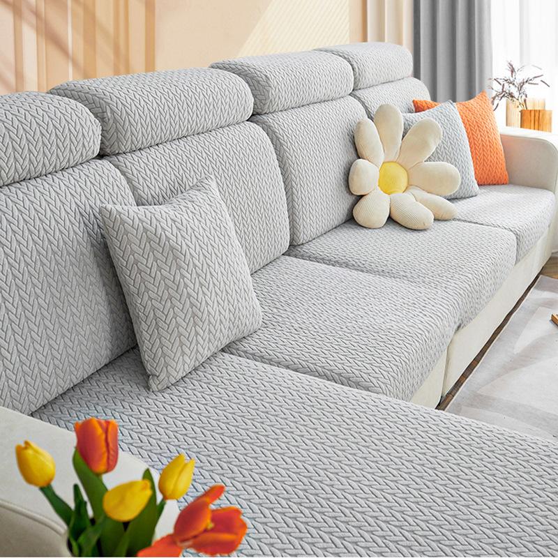 

Non-Slip Jacquard Sofa Cover All-InJUEusive Anti-Scratching Four Seasons Seat Cover Towel Soft Durable 65-85cm*65-85cm*5-20cm