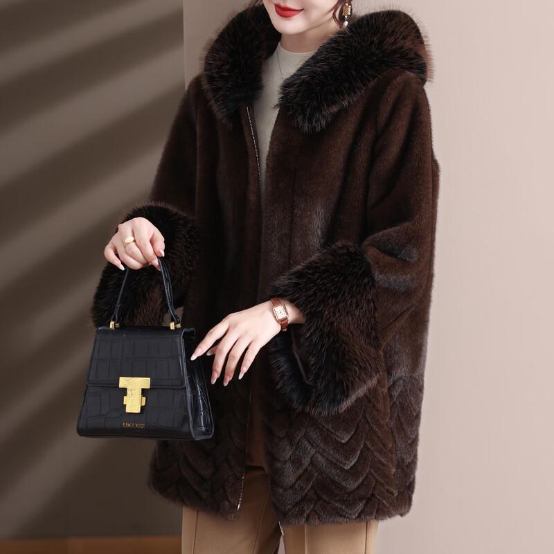 XUEXI Women's Thick Faux Fur Hooded Winter Coat